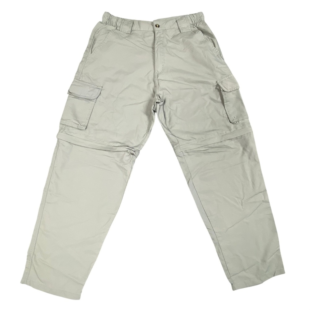 Dakota Grizzly Mens Convertible Cargo Pants S Gray Nylon Hiking Zip Off Outdoor